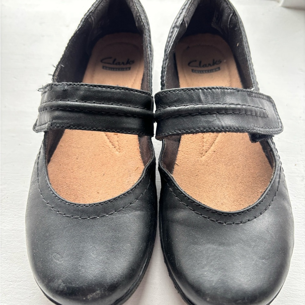Clarks Leather Black Mary Jane Shoes